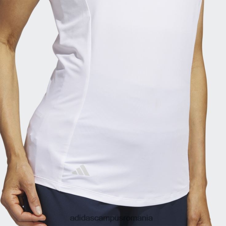 adidas campus romania tricou polo alb fără mâneci cu spatele cros femei alb J266N222846