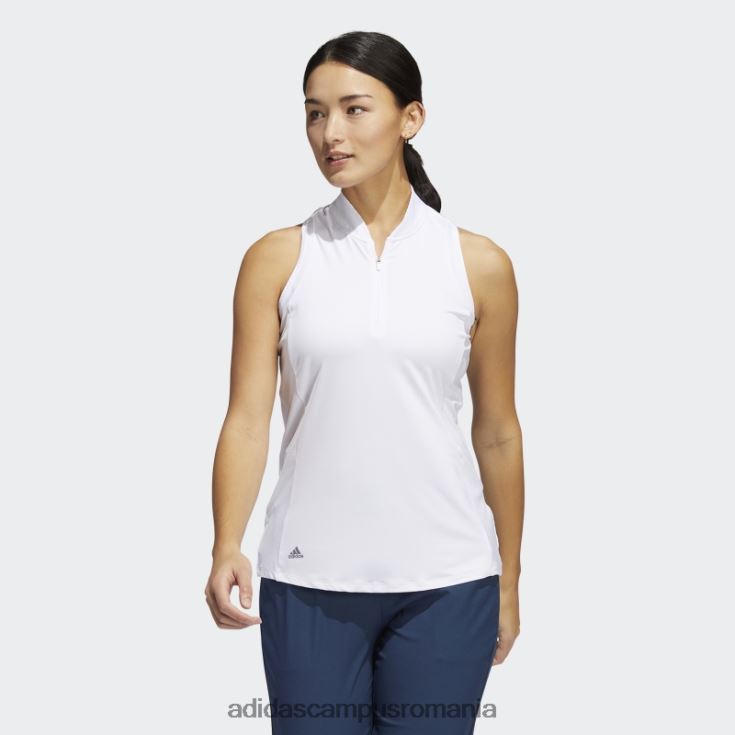 adidas campus romania tricou polo alb fără mâneci femei alb J266N222649