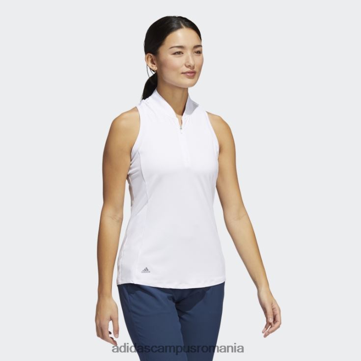 adidas campus romania tricou polo alb fără mâneci femei alb J266N222649