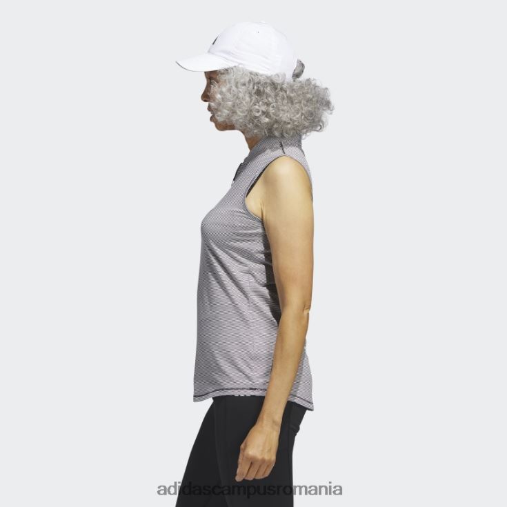 adidas campus romania tricou polo de golf, negru, în două culori, fără mâneci femei alb negru J266N222714