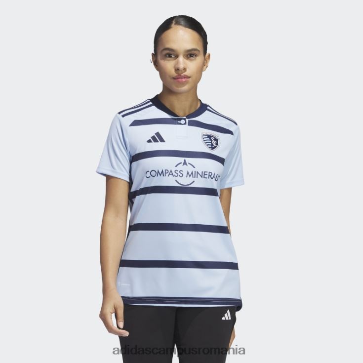 adidas campus romania tricou sporting Kansas City 23/24 acasă, albastru strălucitor femei albastru strălucitor/indigo noapte J266N222904