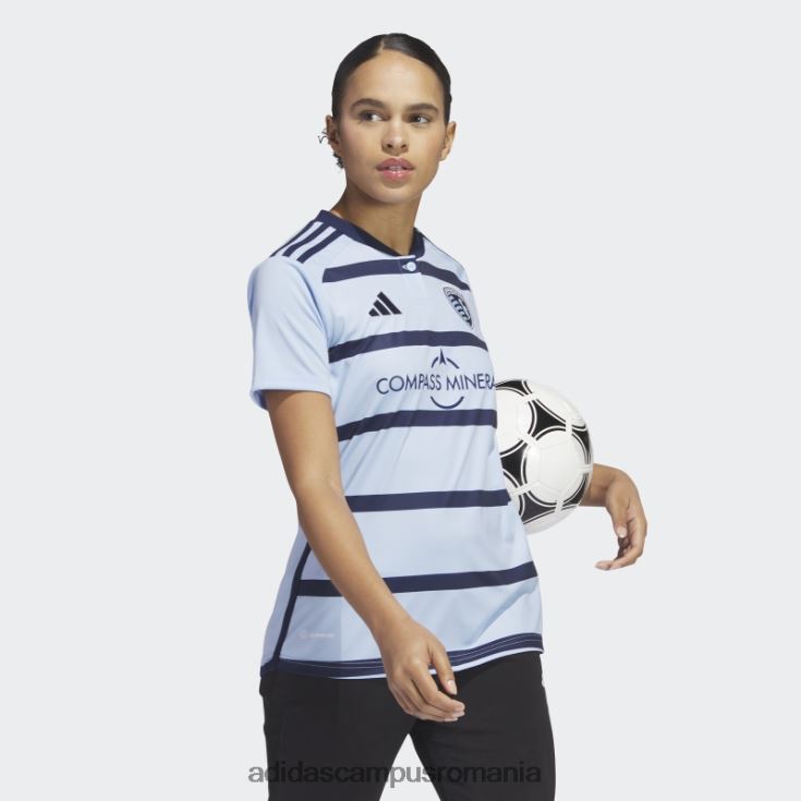 adidas campus romania tricou sporting Kansas City 23/24 acasă, albastru strălucitor femei albastru strălucitor/indigo noapte J266N222904