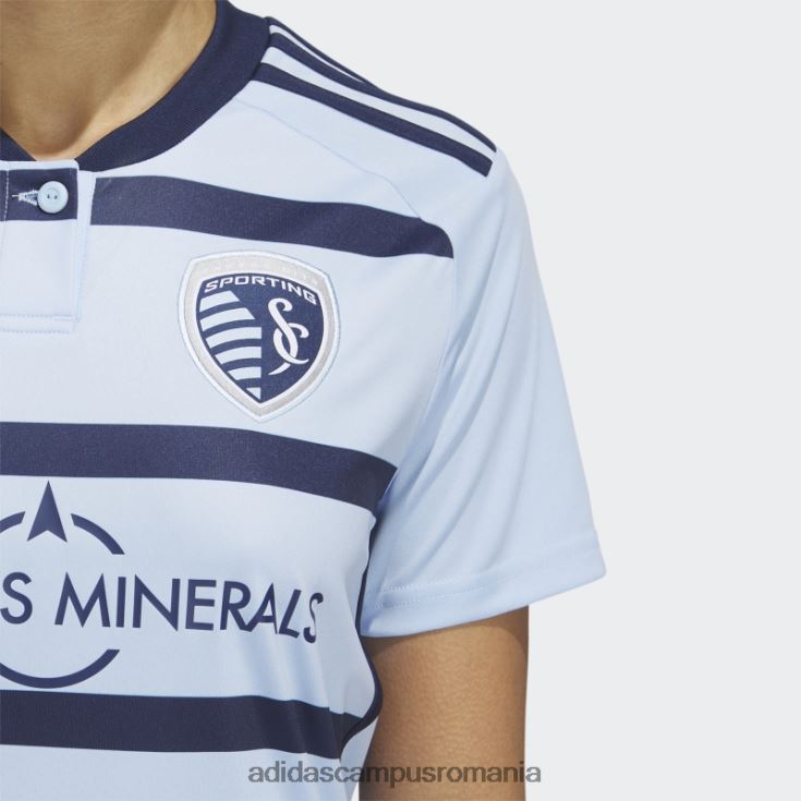 adidas campus romania tricou sporting Kansas City 23/24 acasă, albastru strălucitor femei albastru strălucitor/indigo noapte J266N222904