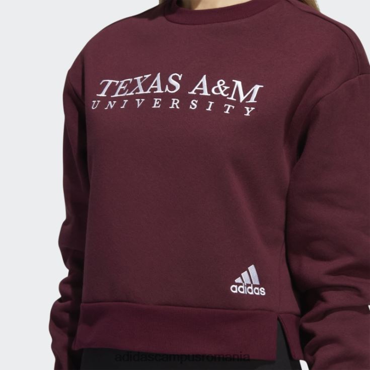adidas campus romania Hanorac crew cu 3 dungi maro femei maro/alb/multi J266N223054