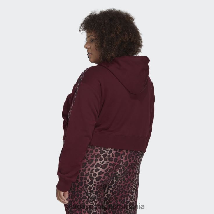 adidas campus romania Hanorac crop cu 3 dungi animal print (mărime plus) maro adidas femei maro/multicolor J266N223022