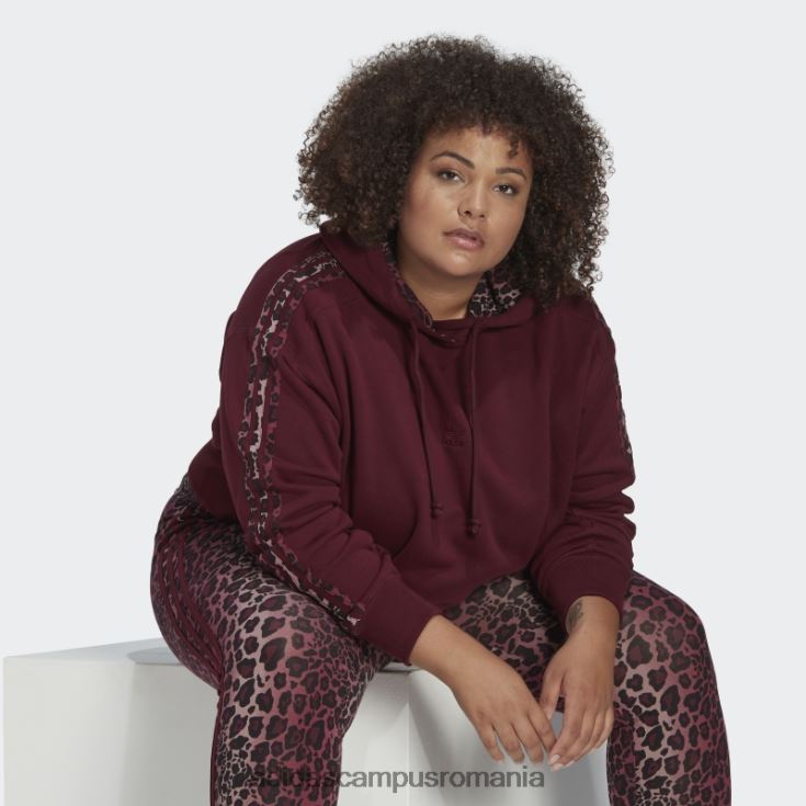 adidas campus romania Hanorac crop cu 3 dungi animal print (mărime plus) maro adidas femei maro/multicolor J266N223022