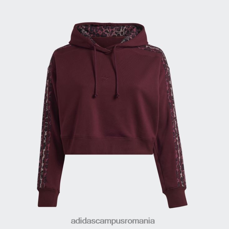 adidas campus romania Hanorac crop cu 3 dungi animal print (mărime plus) maro adidas femei maro/multicolor J266N223022