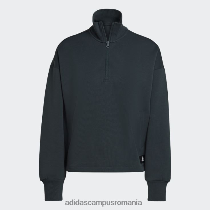 adidas campus romania Insigna icoane viitoare de sport hanorac cu fermoar sfert verde femei verde J266N223006