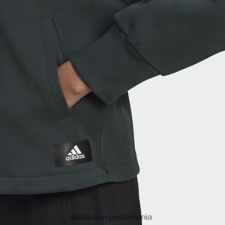 adidas campus romania Insigna icoane viitoare de sport hanorac cu fermoar sfert verde femei verde J266N223006