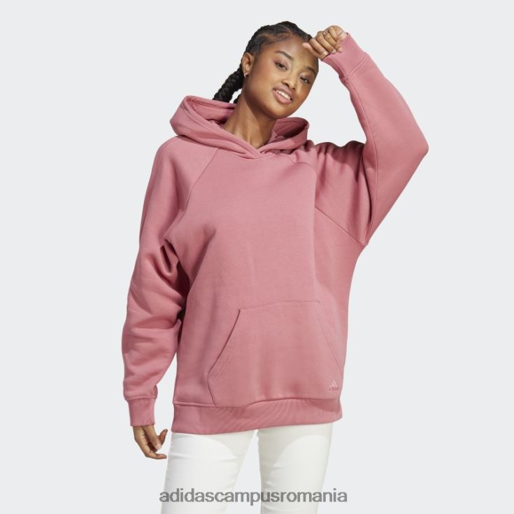 adidas campus romania all szn fleece boyfriend hanorac roz femei roz J266N223144