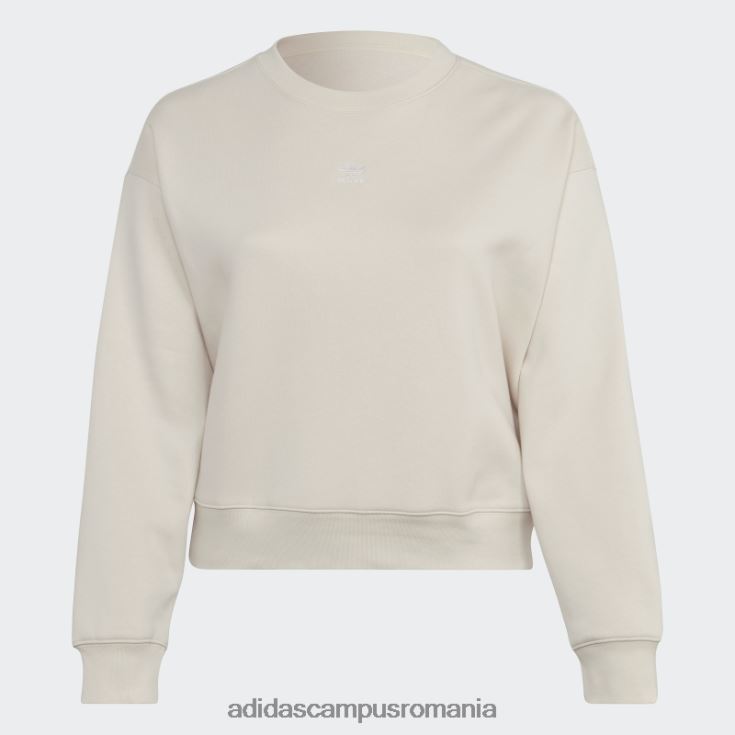adidas campus romania hanorac adicolor essentials crew (plus size) alb femei alb J266N223095