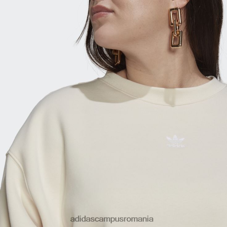 adidas campus romania hanorac adicolor essentials crew (plus size) alb femei alb J266N223095