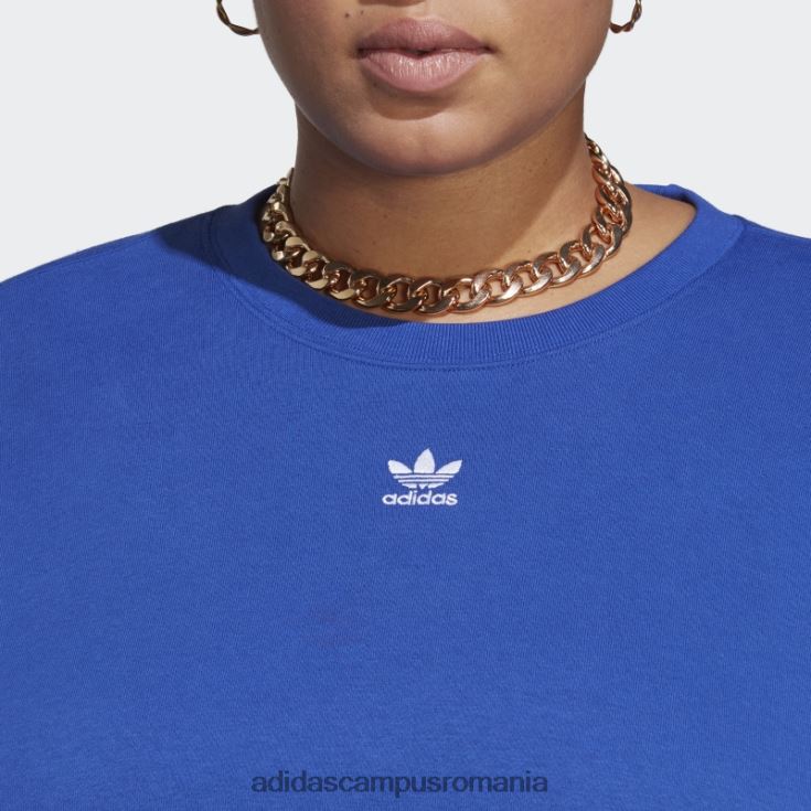 adidas campus romania hanorac adicolor essentials crew (plus size) albastru adidas femei albastru J266N223046