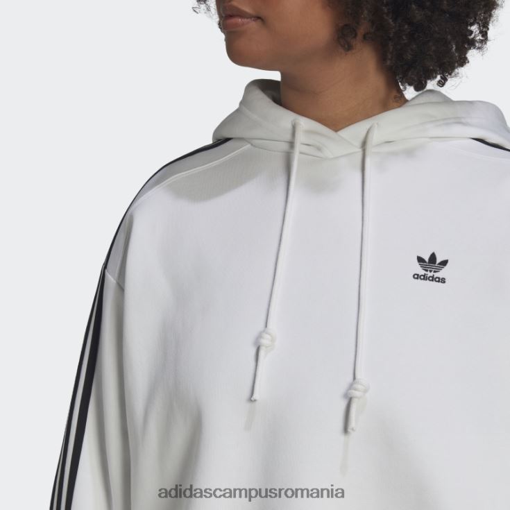 adidas campus romania hanorac alb adicolor classics (mărime plus) femei alb J266N223045