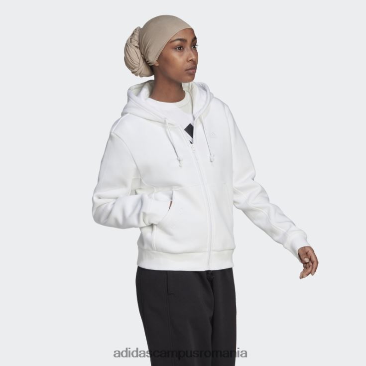 adidas campus romania hanorac alb cu fermoar din lână all szn femei alb J266N223200