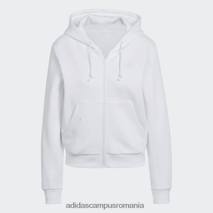 adidas campus romania hanorac alb cu fermoar din lână all szn femei alb J266N223200