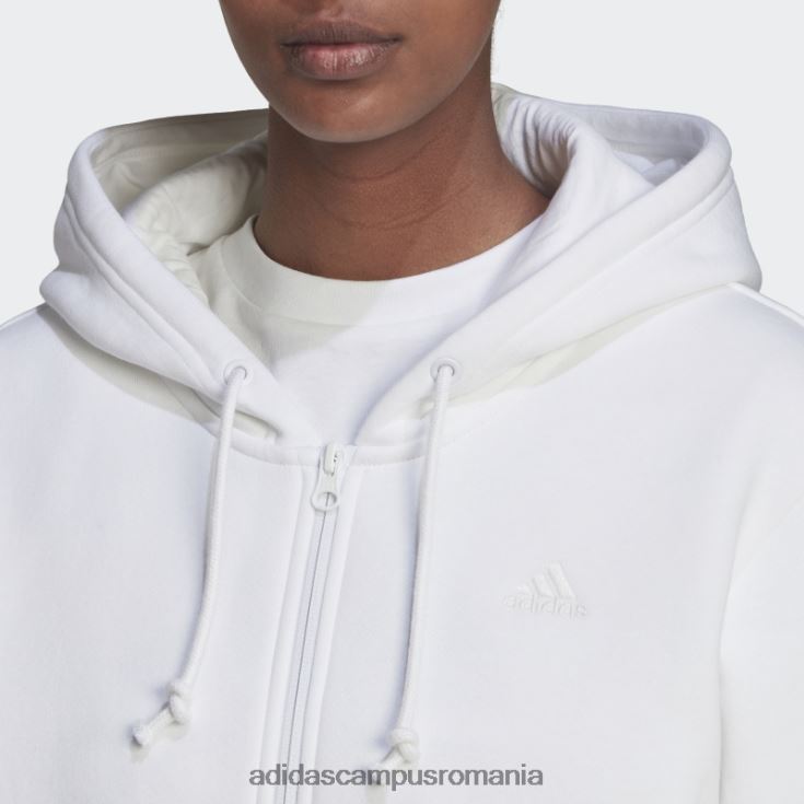 adidas campus romania hanorac alb cu fermoar din lână all szn femei alb J266N223200