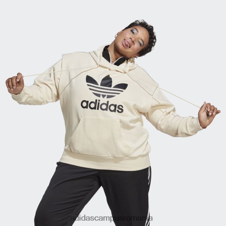 adidas campus romania hanorac alb, întotdeauna original, trifoil (plus mărime) femei alb J266N223201