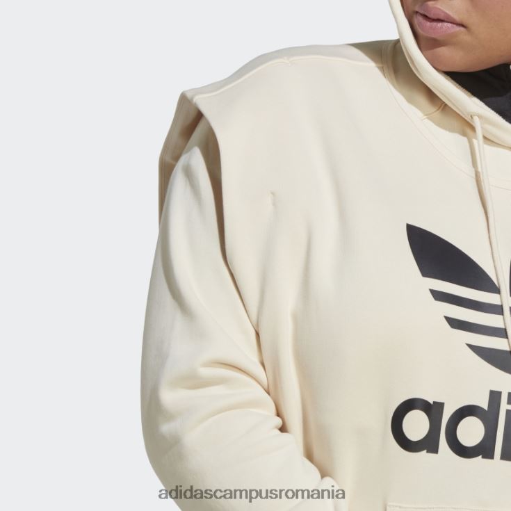 adidas campus romania hanorac alb, întotdeauna original, trifoil (plus mărime) femei alb J266N223201