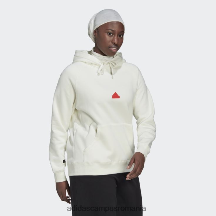 adidas campus romania hanorac alb supradimensionat cu glugă femei alb J266N223117