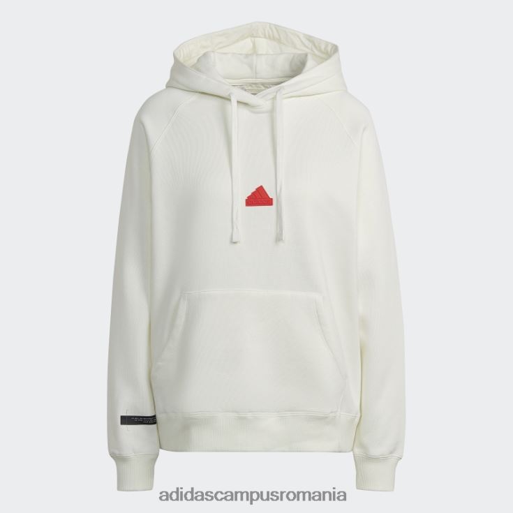 adidas campus romania hanorac alb supradimensionat cu glugă femei alb J266N223117