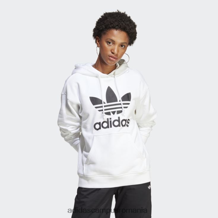 adidas campus romania hanorac alb trefoil femei alb J266N223093