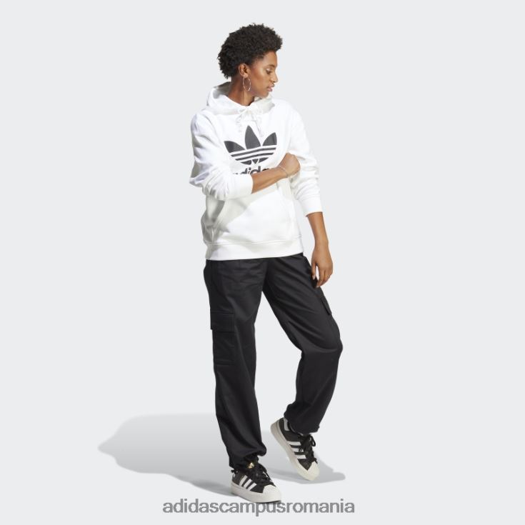 adidas campus romania hanorac alb trefoil femei alb J266N223093