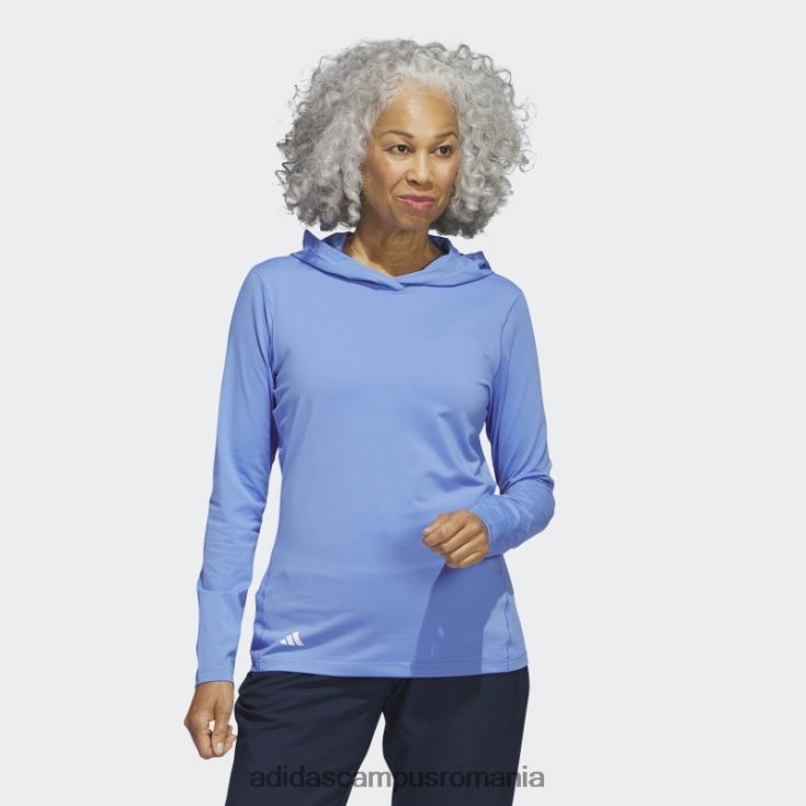 adidas campus romania hanorac albastru de golf de performanță femei albastru J266N223165