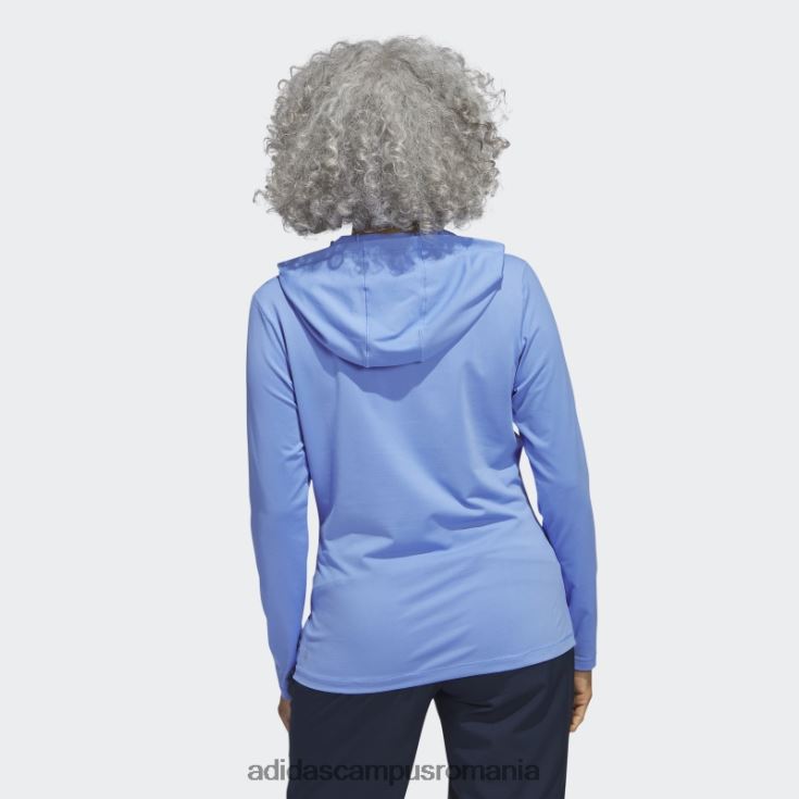 adidas campus romania hanorac albastru de golf de performanță femei albastru J266N223165