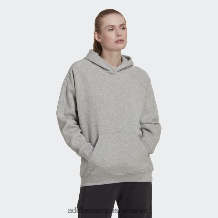 adidas campus romania hanorac boyfriend gri mediu all szn fleece femei gri mediu J266N223207