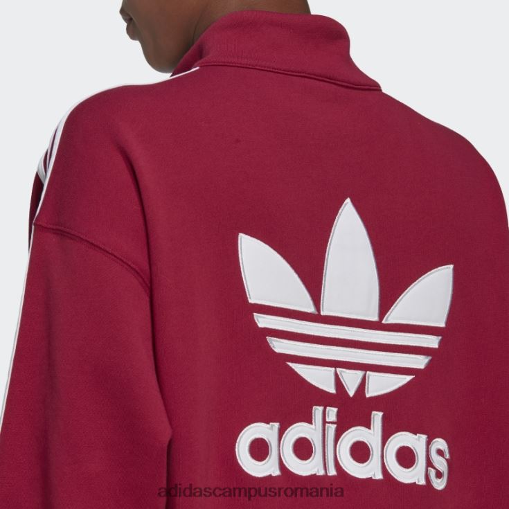 adidas campus romania hanorac burgundy adicolor trefoil cu fermoar sfert femei Burgundia J266N223050