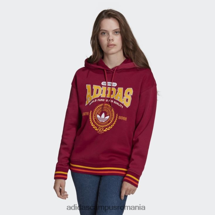 adidas campus romania hanorac burgundy aniversare (neutru de gen) adidas femei Burgundia J266N223007