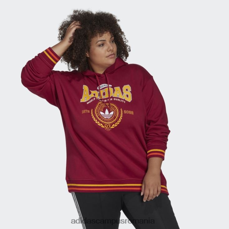adidas campus romania hanorac burgundy hot originals clasa 72 (plus mărime) femei Burgundia J266N223172