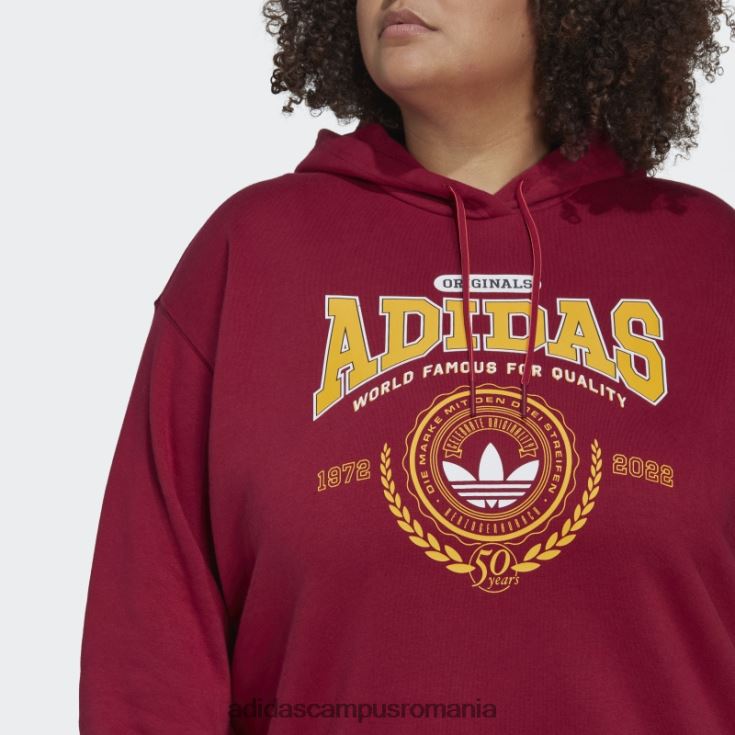 adidas campus romania hanorac burgundy hot originals clasa 72 (plus mărime) femei Burgundia J266N223172