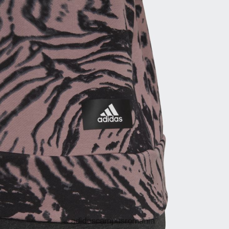 adidas campus romania hanorac cu capota cu imprimeu animal cu icoane de viitor violet (mărime plus) femei Violet J266N223057