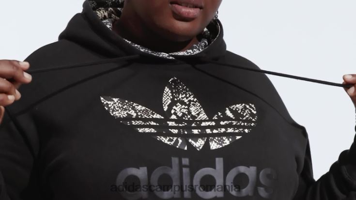 adidas campus romania hanorac cu logo negru (mărime plus) femei negru J266N223056