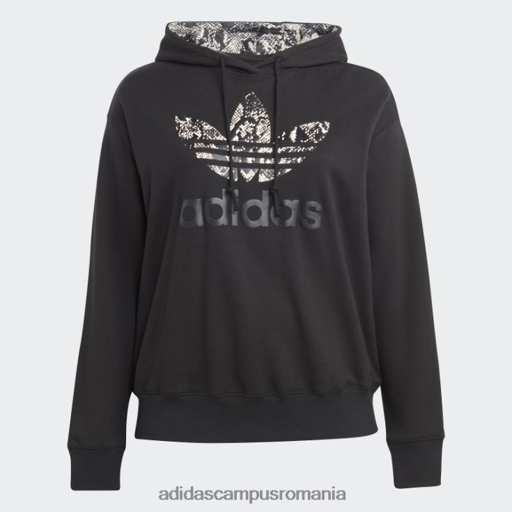 adidas campus romania hanorac cu logo negru (mărime plus) femei negru J266N223056