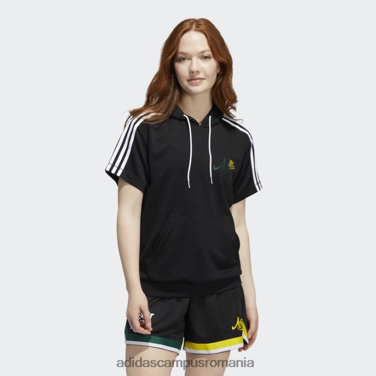 adidas campus romania hanorac cu mânecă scurtă candace parker negru femei negru J266N222490