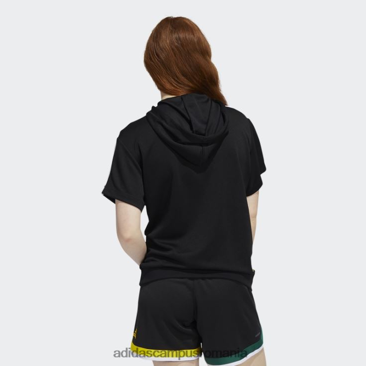 adidas campus romania hanorac cu mânecă scurtă candace parker negru femei negru J266N222490