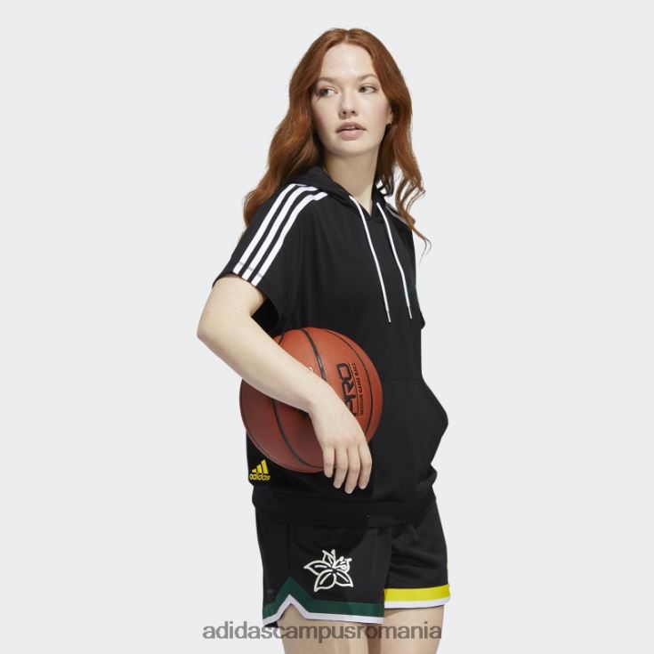 adidas campus romania hanorac cu mânecă scurtă candace parker negru femei negru J266N222490