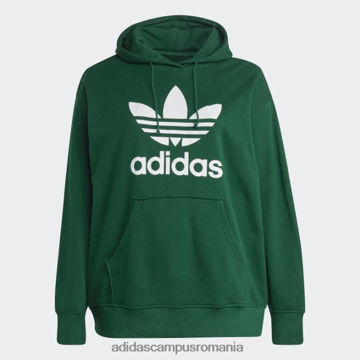 adidas campus romania hanorac cu trefoil verde închis (plus mărime) femei verde inchis J266N223111