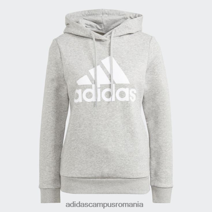 adidas campus romania hanorac din fleece cu logo essentials gri mediu femei gri mediu/alb J266N223002