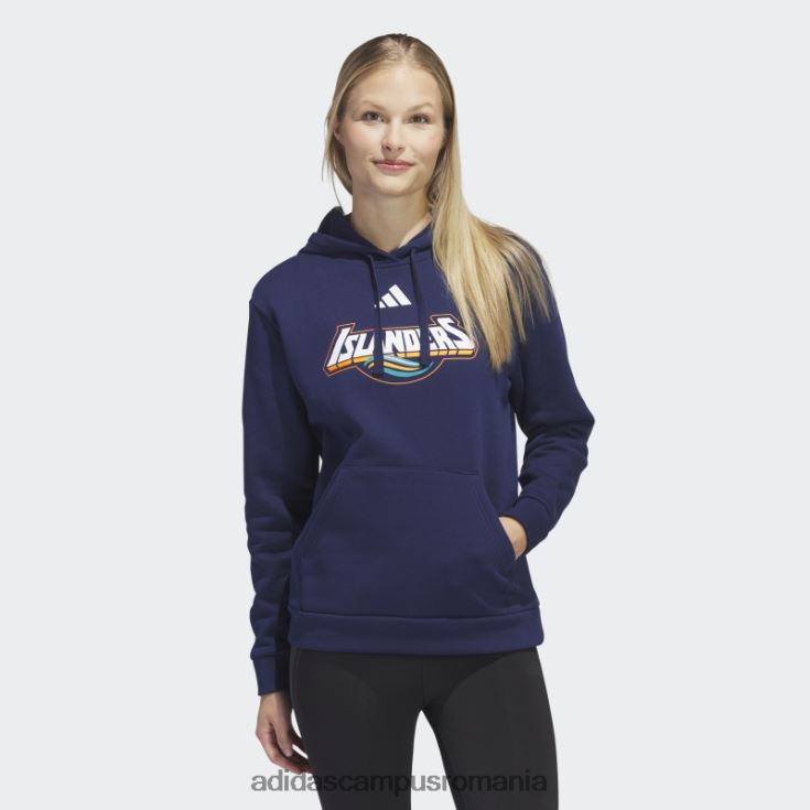 adidas campus romania hanorac din fleece pentru insulenții bleumarin femei navy/nhl-nyi-510 J266N223212
