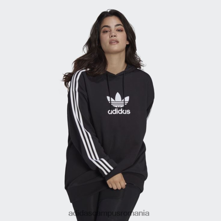adidas campus romania hanorac negru adicolor trefoil (plus size) adidas femei negru J266N223067