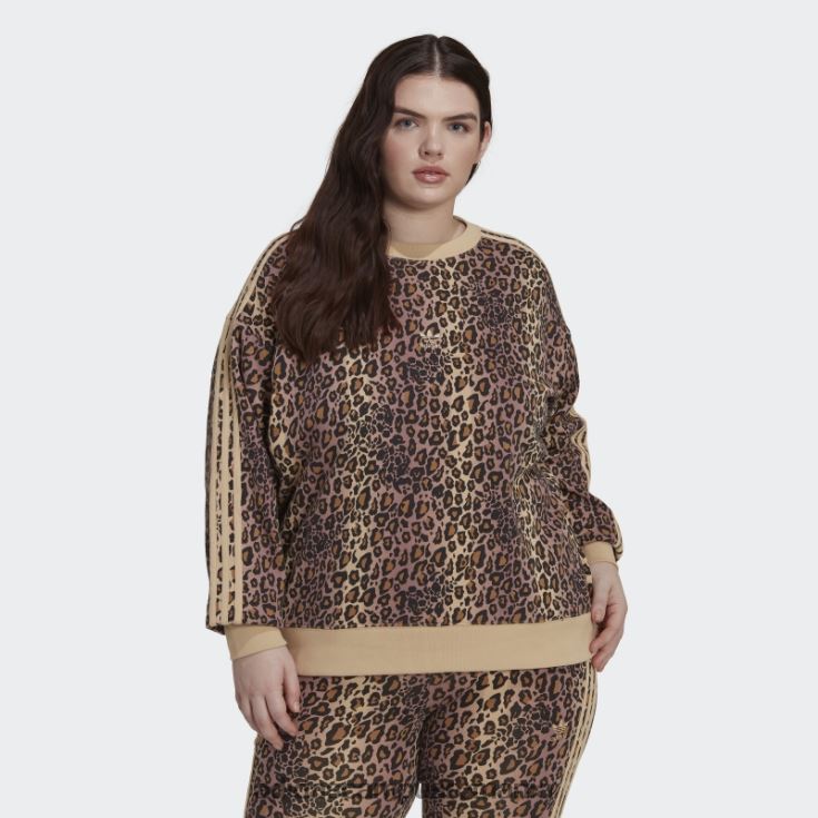 adidas campus romania hanorac pentru echipaj (plus marime) bej femei bej/multicolor J266N223053