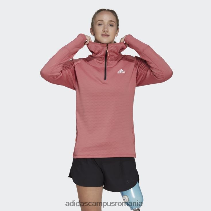adidas campus romania hanorac roșu x-city fleece alergare cu mânecă lungă femei roșu J266N223008
