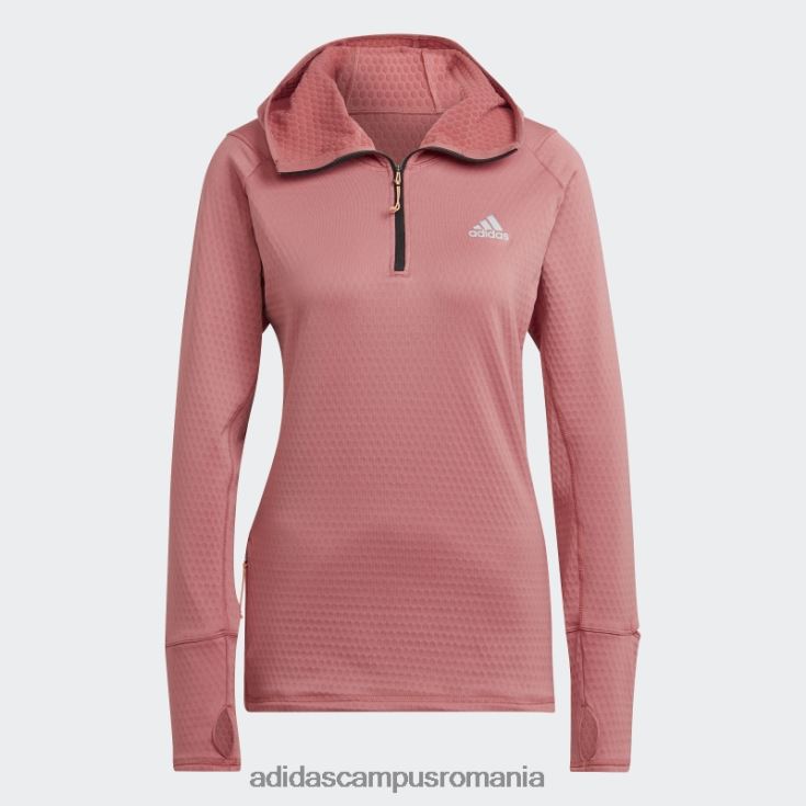 adidas campus romania hanorac roșu x-city fleece alergare cu mânecă lungă femei roșu J266N223008