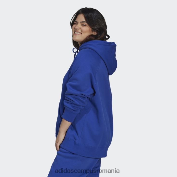 adidas campus romania hanorac supradimensionat albastru cu glugă (mărime plus) femei albastru J266N223068