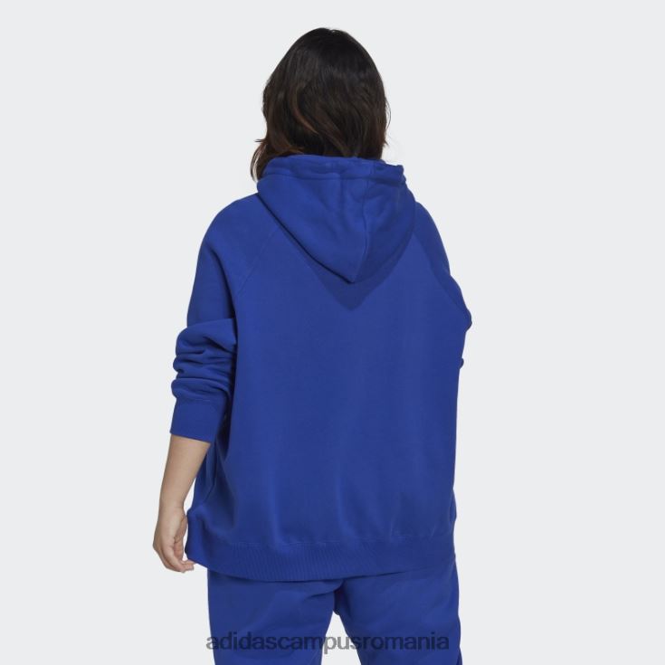 adidas campus romania hanorac supradimensionat albastru cu glugă (mărime plus) femei albastru J266N223068
