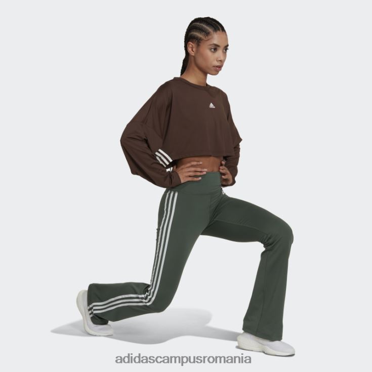 adidas campus romania hanorac supradimensionat, cu 3 dungi, cu croială hiperglam maro femei maro/alb J266N223063